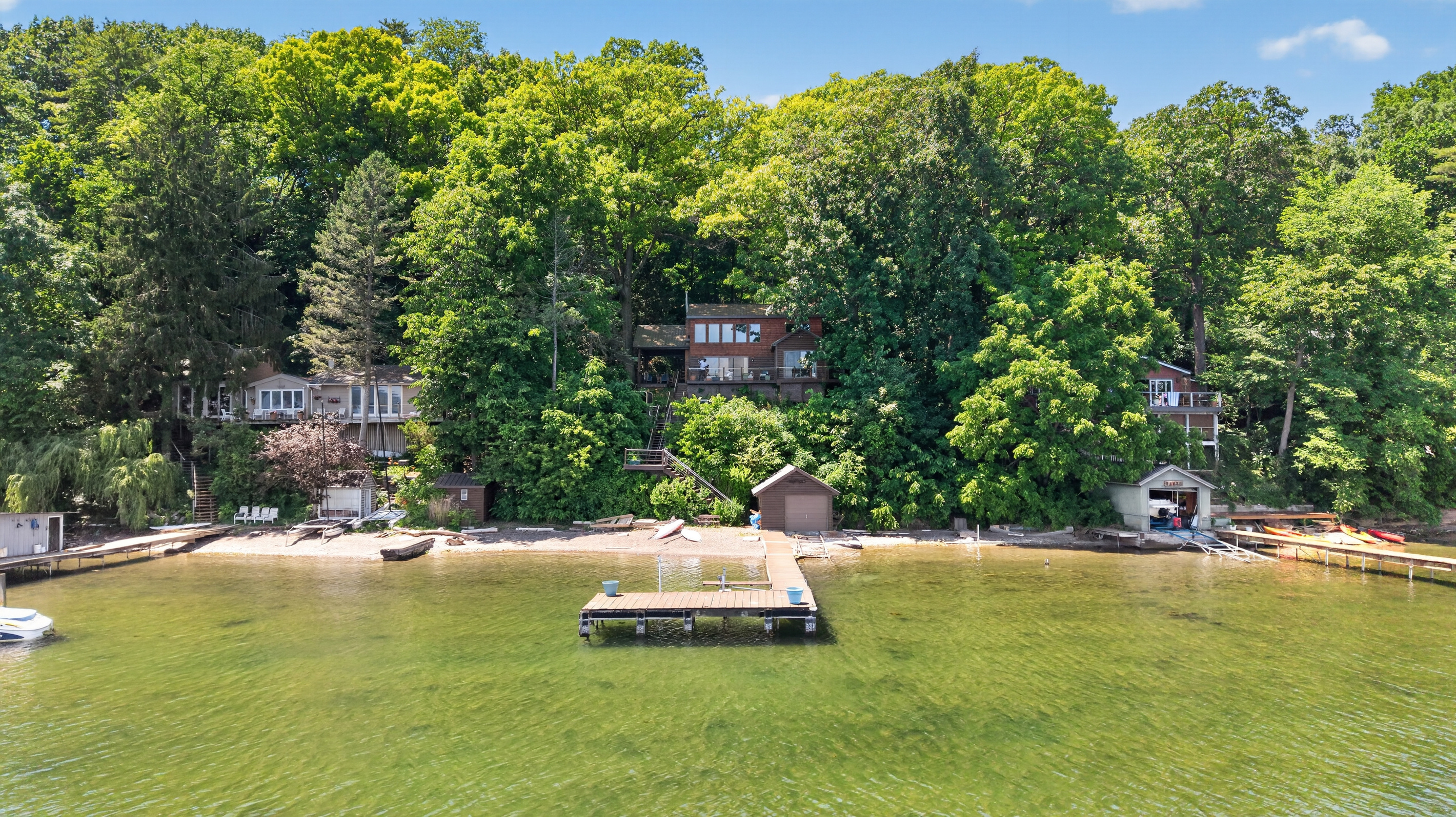 Exterior view of the property from the lake