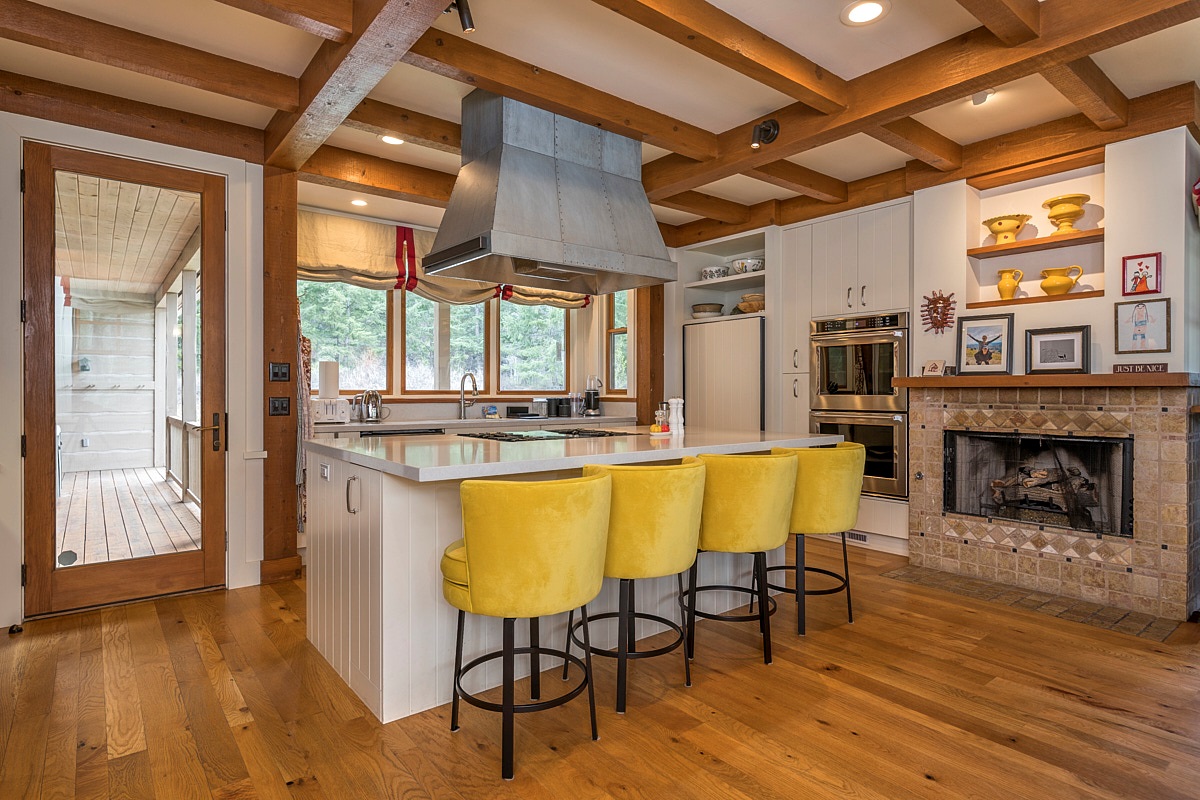 Kitchen with Fireplace