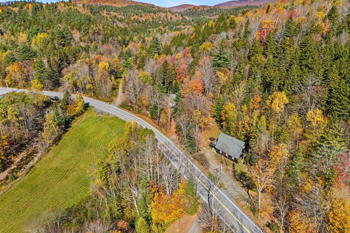 Aerial view of the surrounding area. 