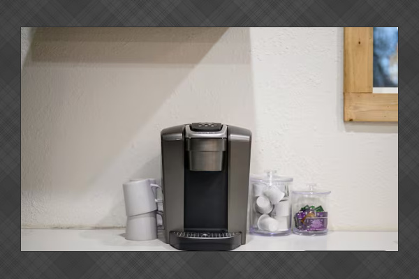 Coffee station stocked for your morning brew