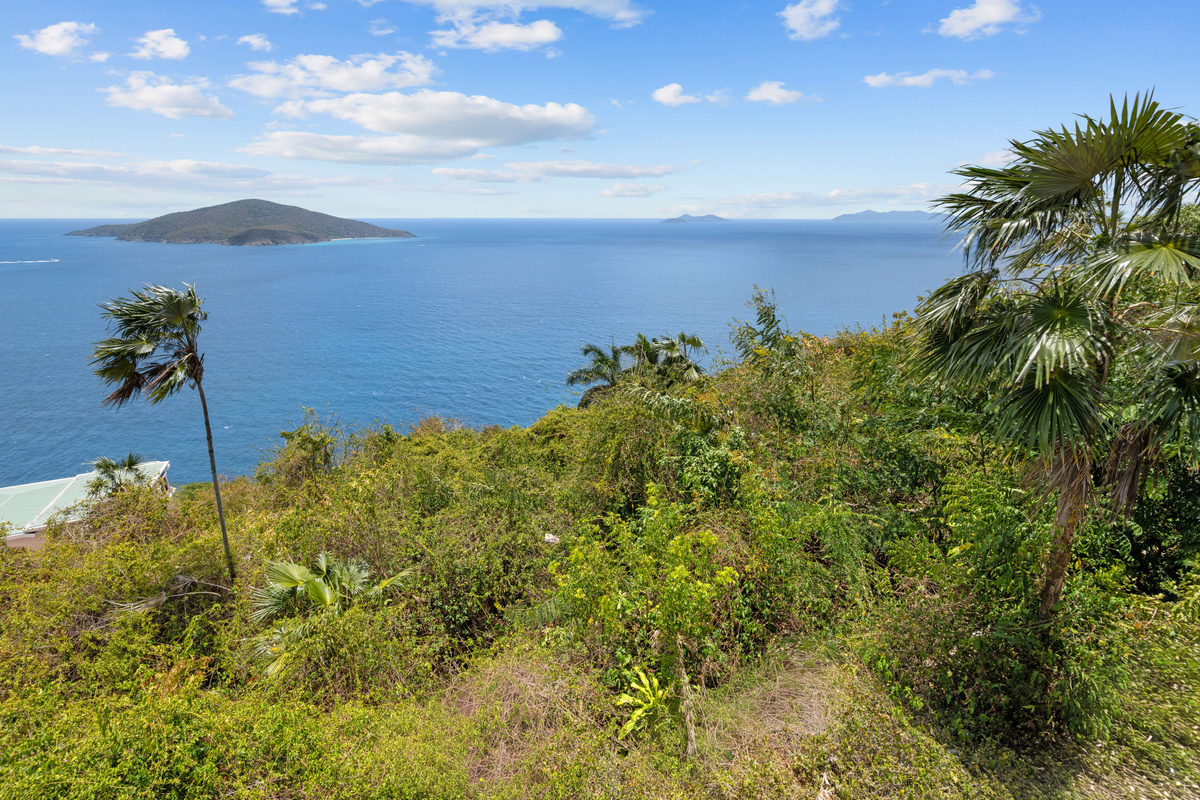 Incredible down-island views of Hans Lollik, Jost Van Dyke, and St. John.