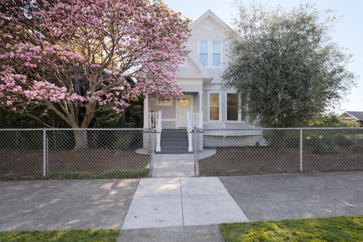 Welcome to your home away from home! Enjoy the blooming magnolia and classic architecture of this charming residence.