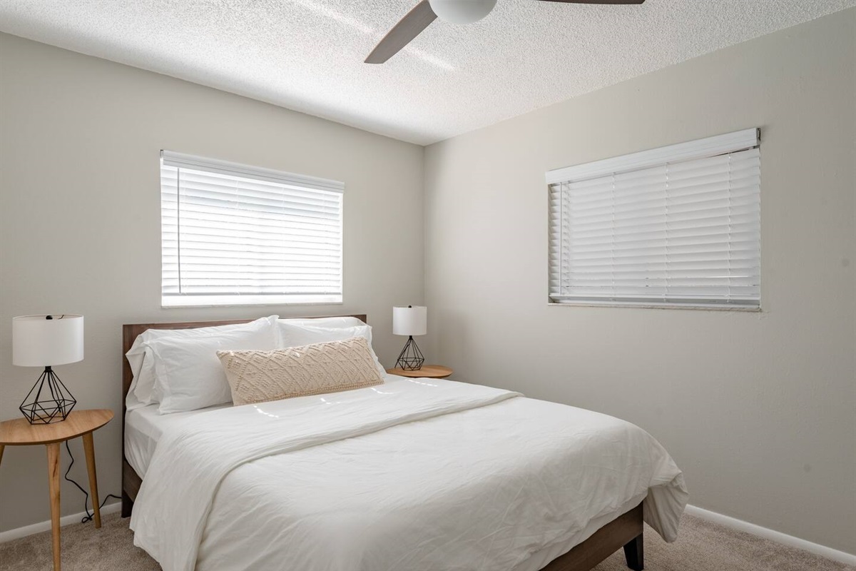Bedroom three with queen bed