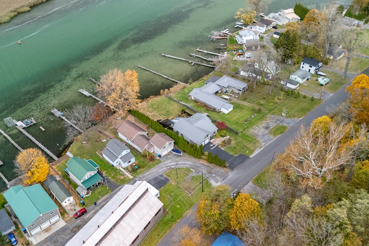 Arial view of the home and  surrounding area