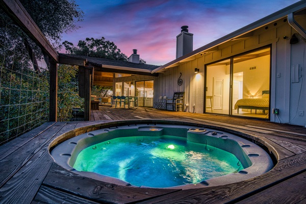 The hot tub is a great spot to SOAK it up!