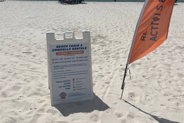 On-Site Beach Chair & Umbrella Service with Suncoast