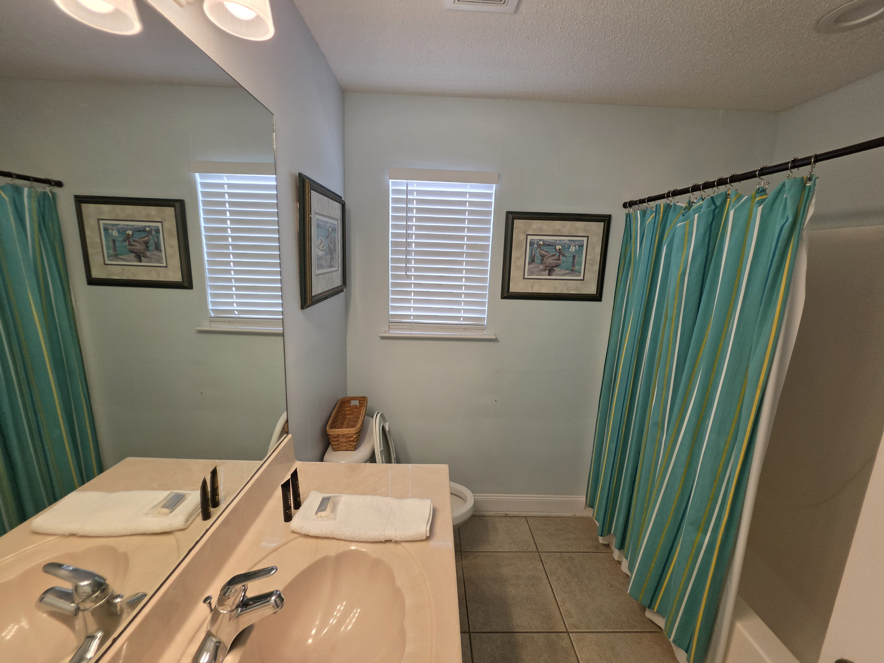 Full bathroom with tub/shower combo