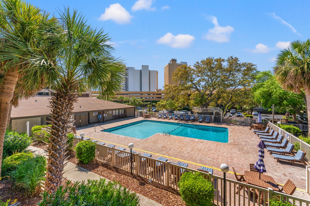 Onsite pool oasis, just waiting for you.