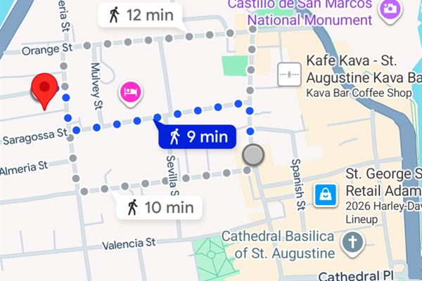 Walk to all the ancient city has to offer including restaurants, museums, historical sites, and charm! So easy and convenient to park at home and just walk!