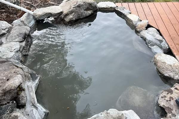 Soak in your very own private natural hot springs pool filled with rejuvenating minerals. Water temps range from 94F on the coldest days and 104F in the summer.  Your pool is exclusive to the Tiny Cottage and is designed for 3-4 people.