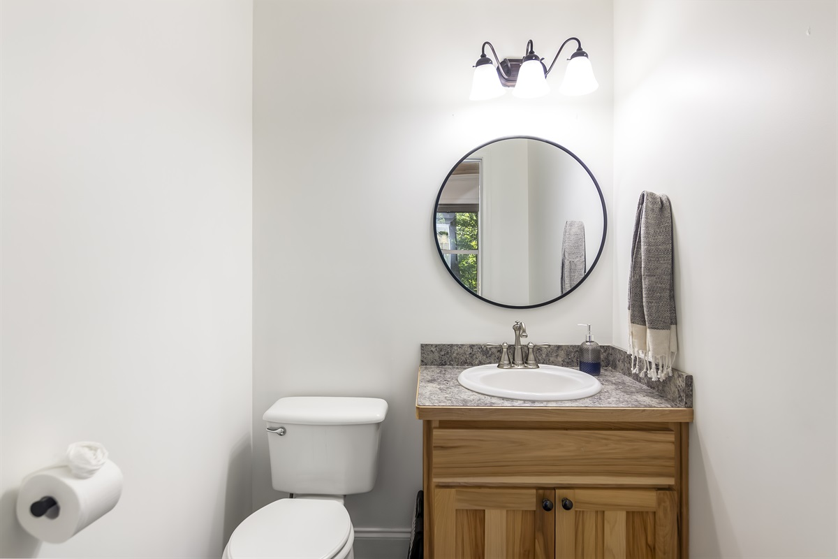 Half bathroom on main level