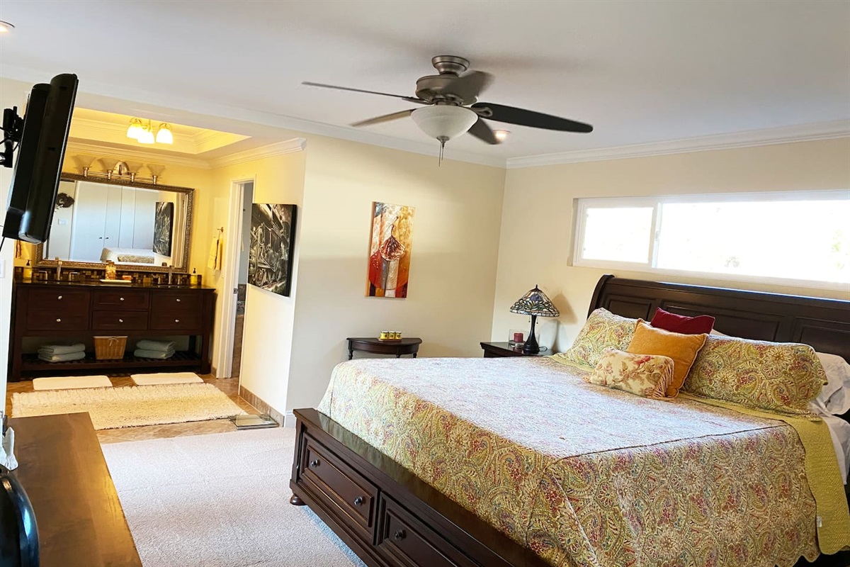 Master bedroom and bath