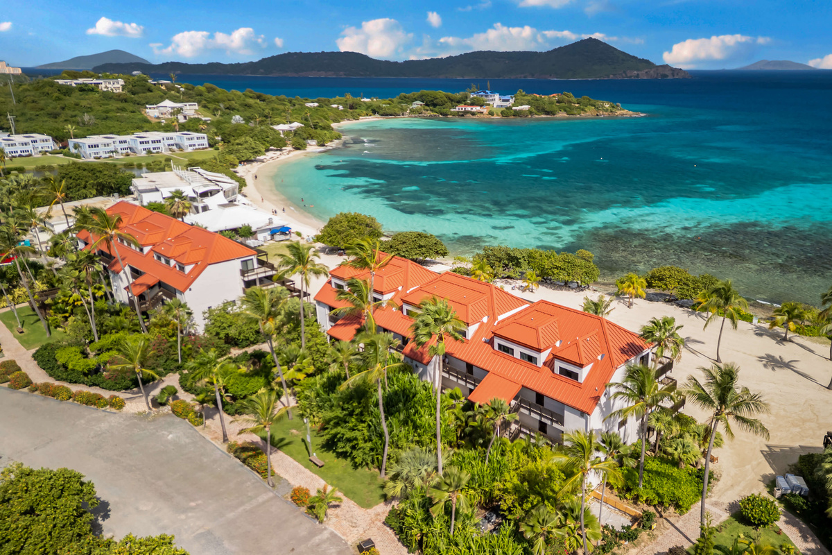 Take in the stunning beachfront location from above.
