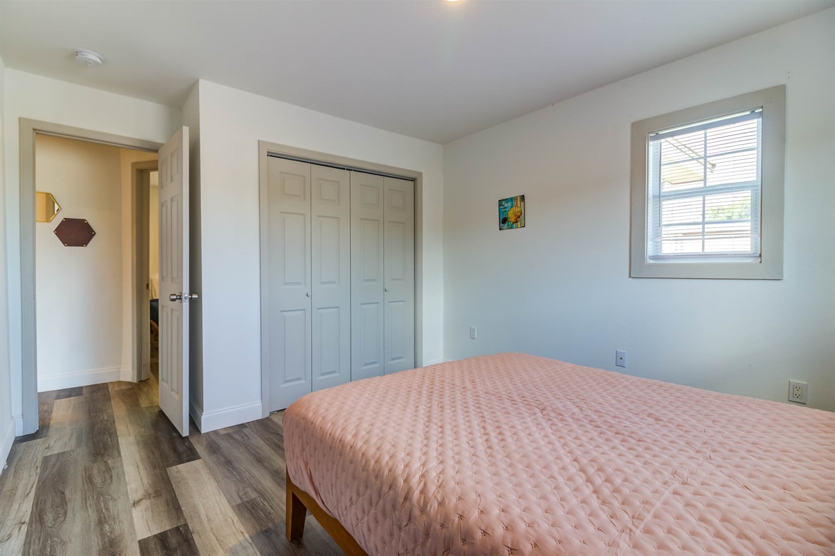 secondary bedroom and closet space 