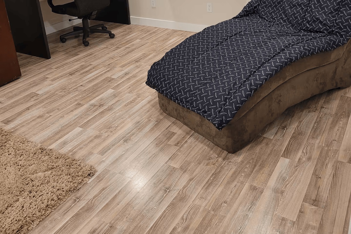 New dedicated work station to lay out your work materials and a fireside chaise to curl up on