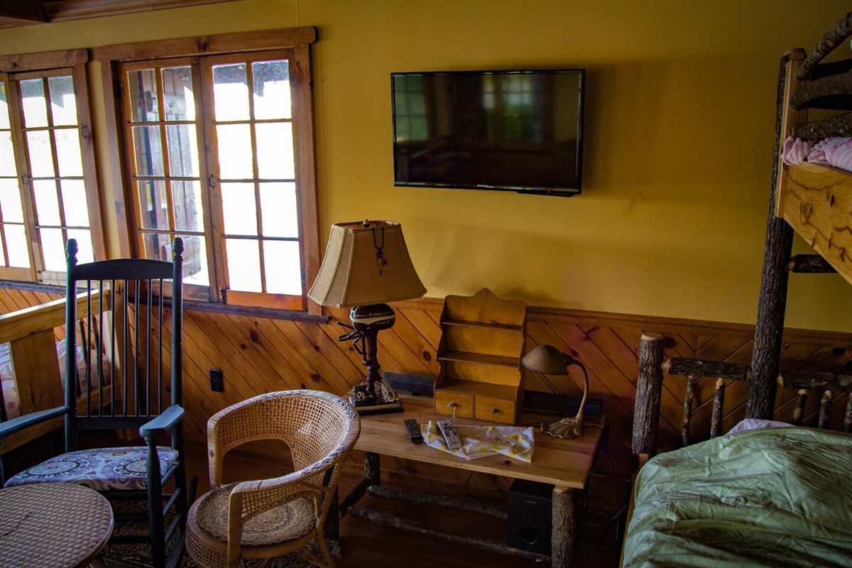 The boathouse has a desk if you need work done or a tv to hang out after a swim.