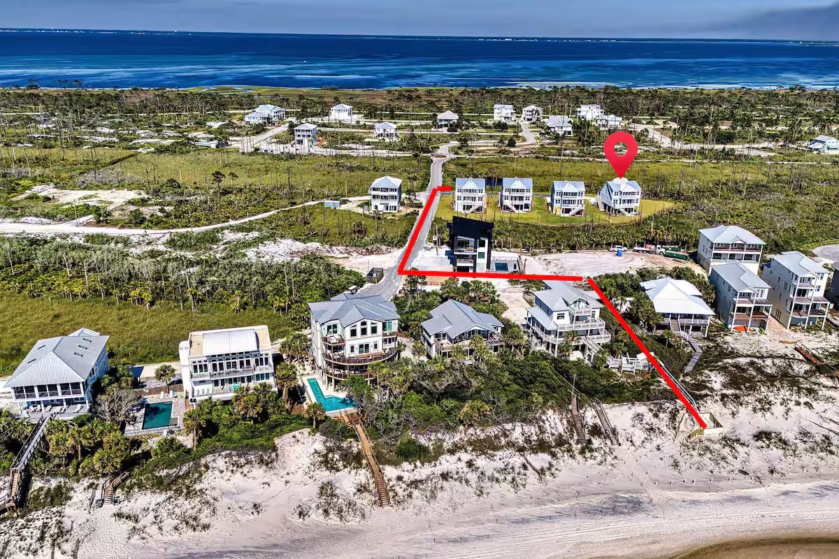 Deeded beach access is provided by raised boardwalk; approx. 500 yards