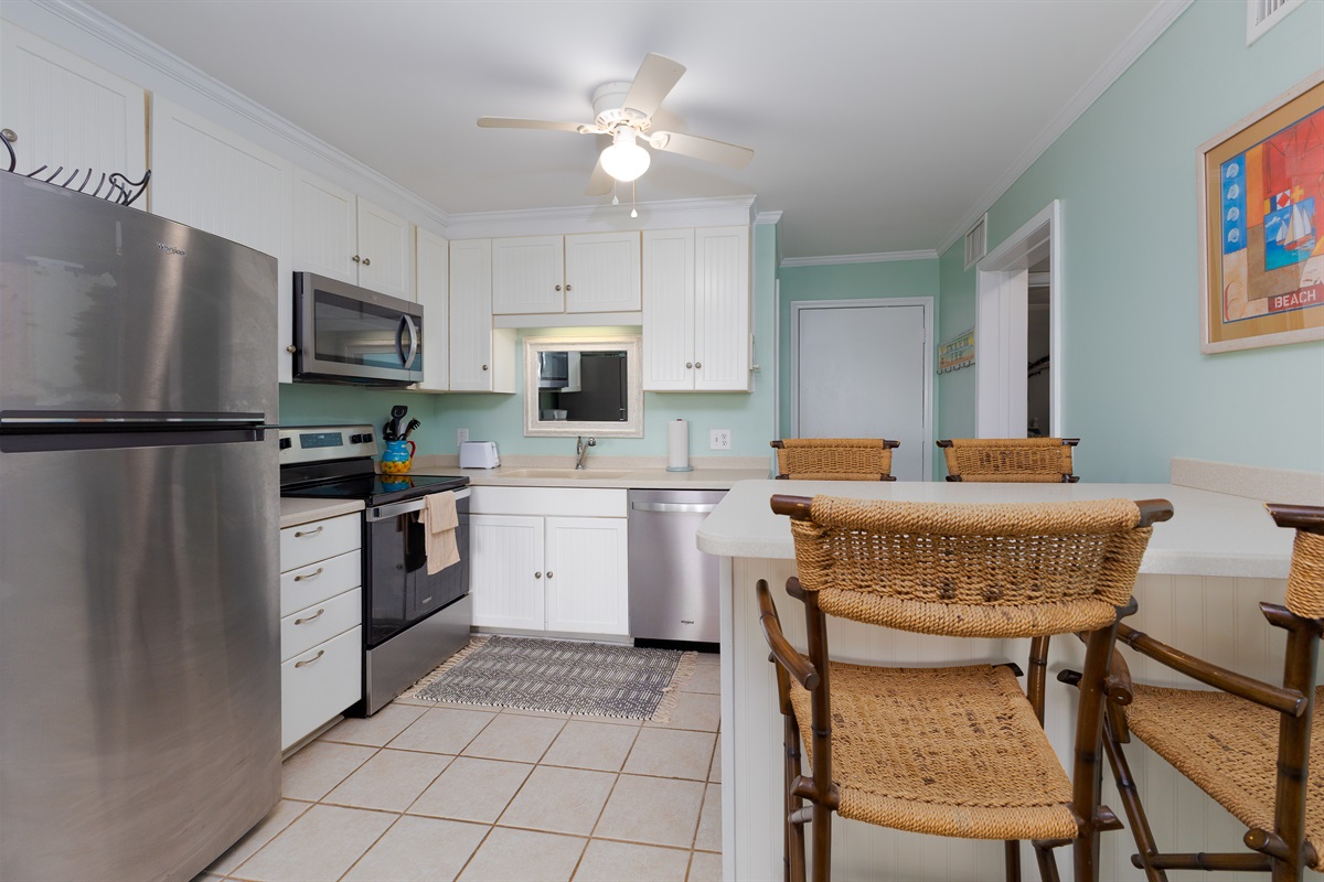 Kitchen and dining area