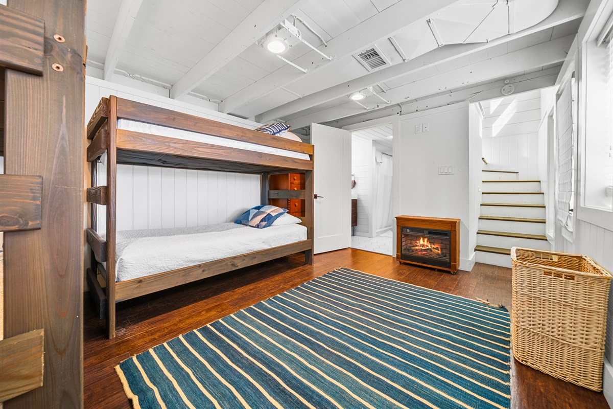 Bunk room fun for kids or friends with comfy beds and plenty of space.