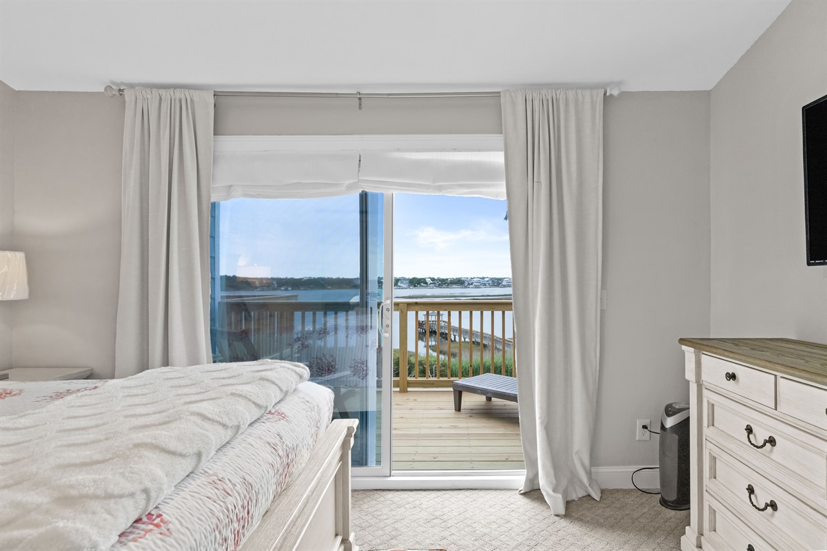 Enjoy peaceful water views right from your bed