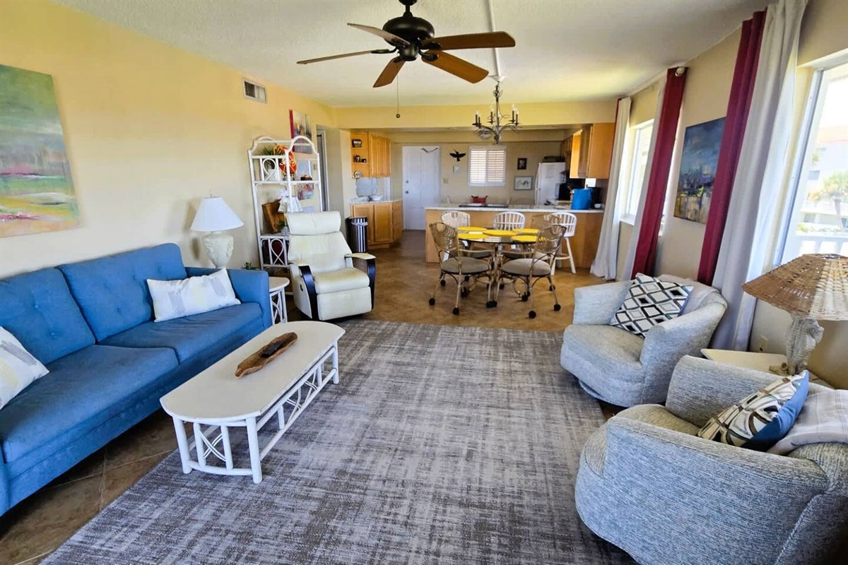 Family-Friendly Beach Vacation Rental • Spacious 2BR Condo with Balcony, WiFi & Full Kitchen