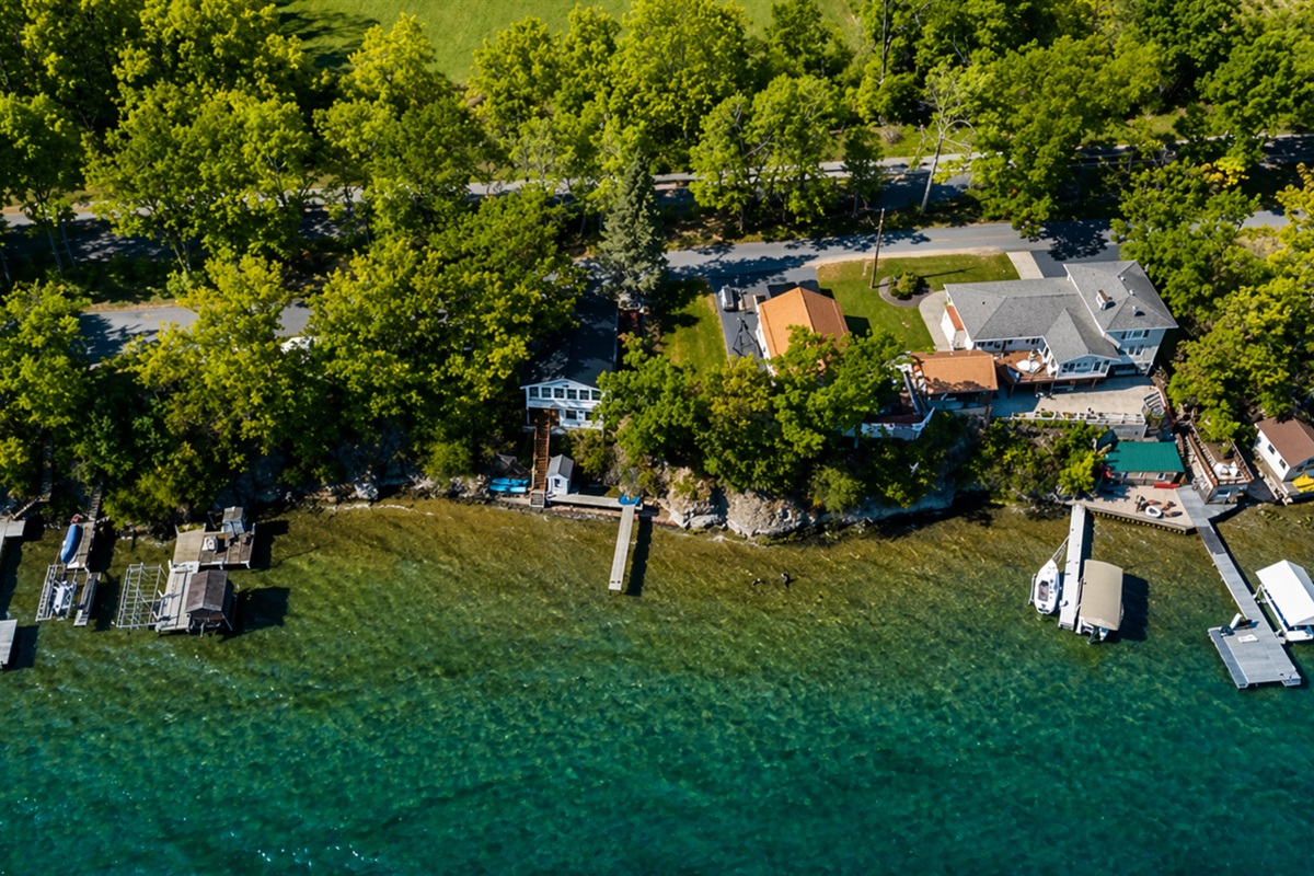Peaceful lakefront escape with private dock access — perfect for morning coffee and sunset views over the water.