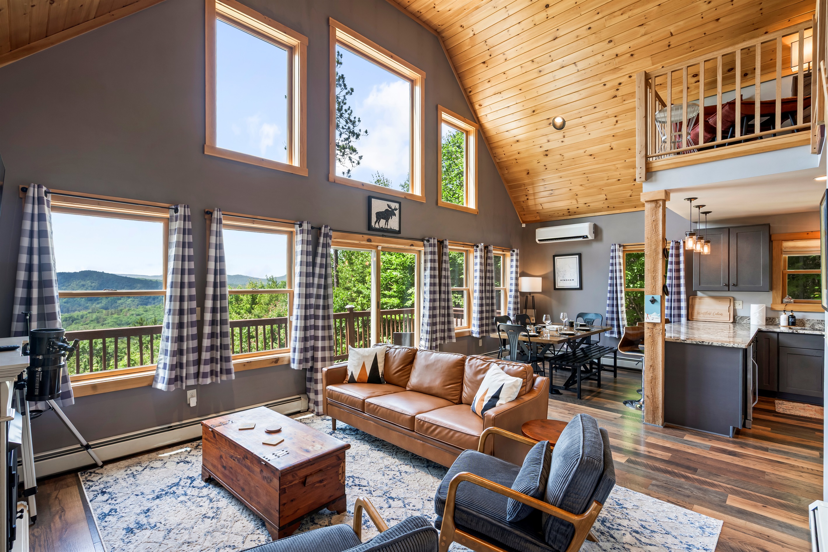 Enjoy mountain views without leaving the couch