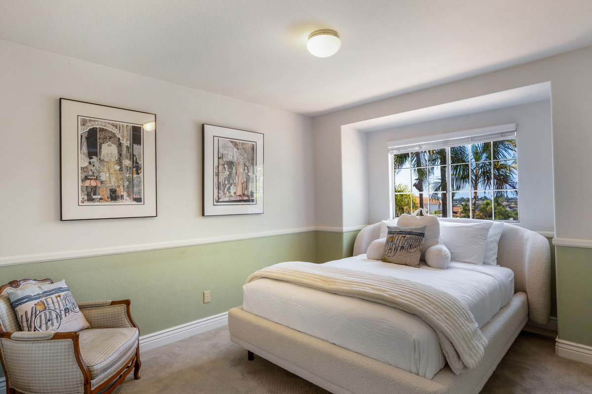 Inviting Queen Bedroom with Bouclé Article Bed Frame & Helix Midnight Luxe Mattress