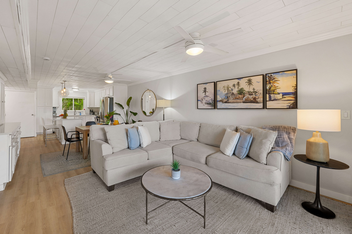 Plenty of comfortable seating for movie nights and time together.
