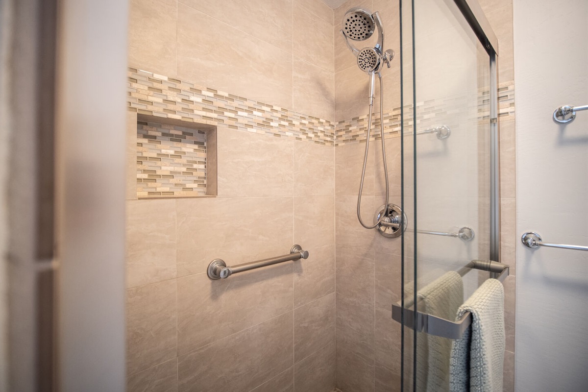 Master Shower upstairs