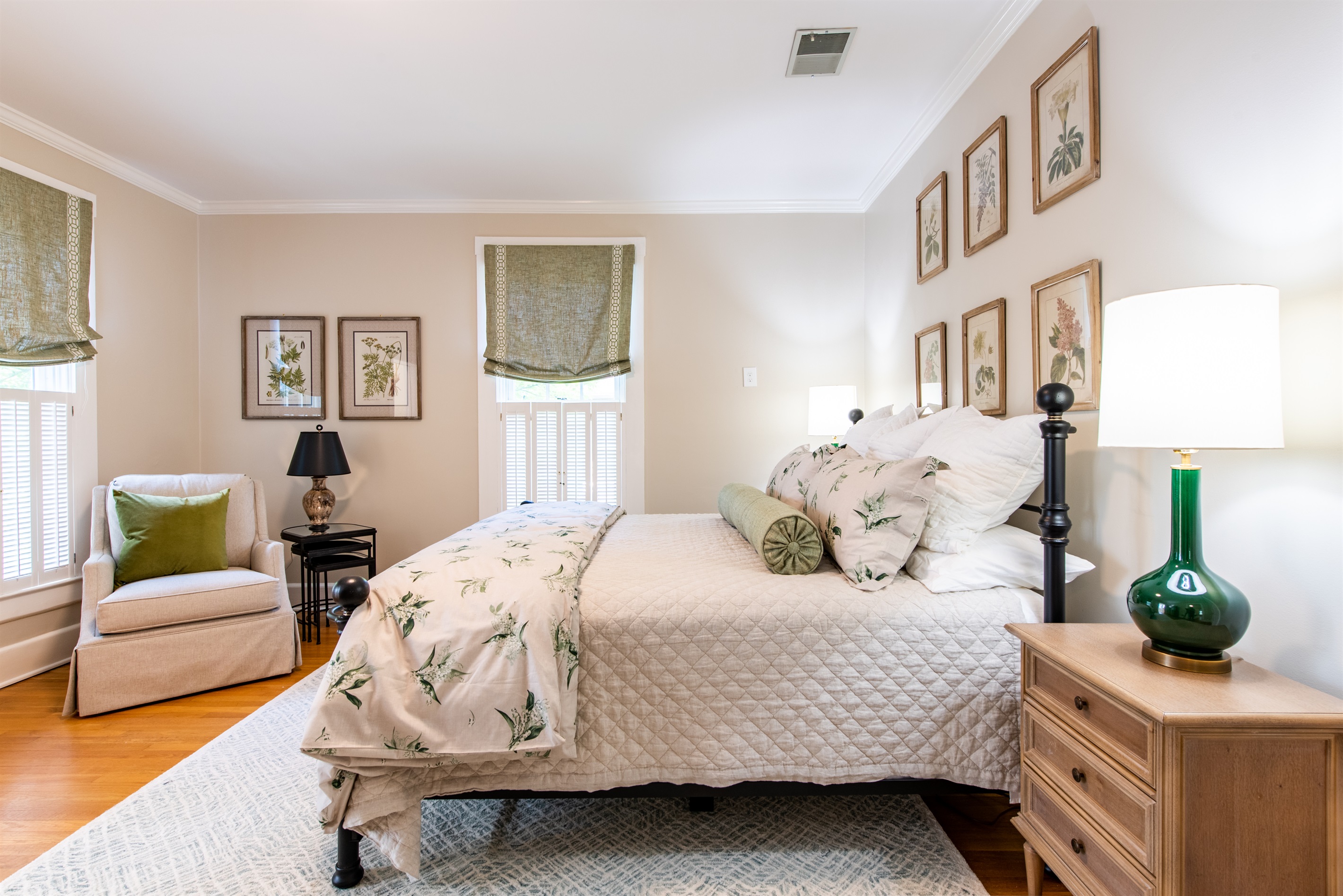 Top level bedroom, soft linens, warm hues, your perfect sleep haven
