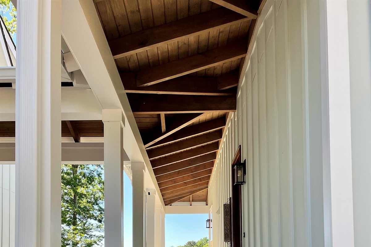 Front porch with lake view