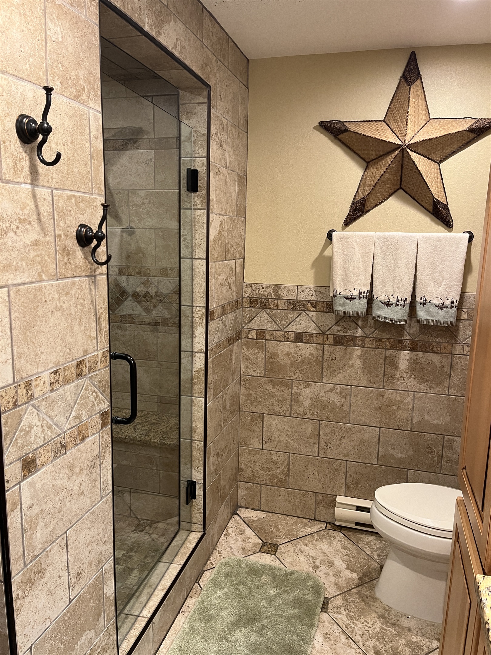 1st floor bath with custum tile shower