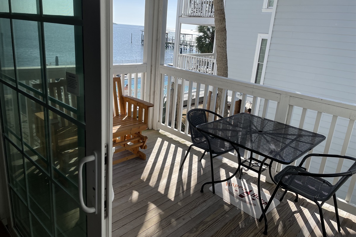 Through the Sliding Door to the Private Balcony