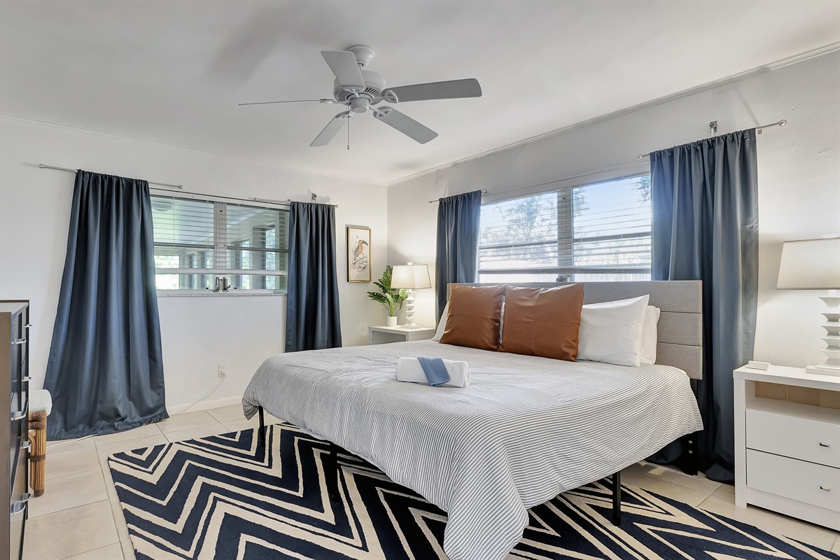 Keep cool in your second king bedroom