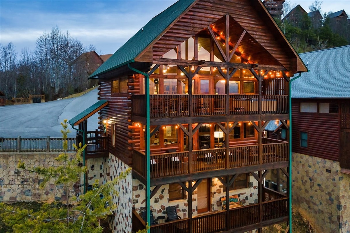 Three levels of cabin, three levels of views