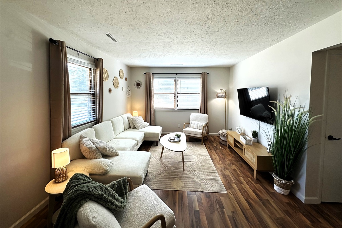 Living Room with 55" Smart TV