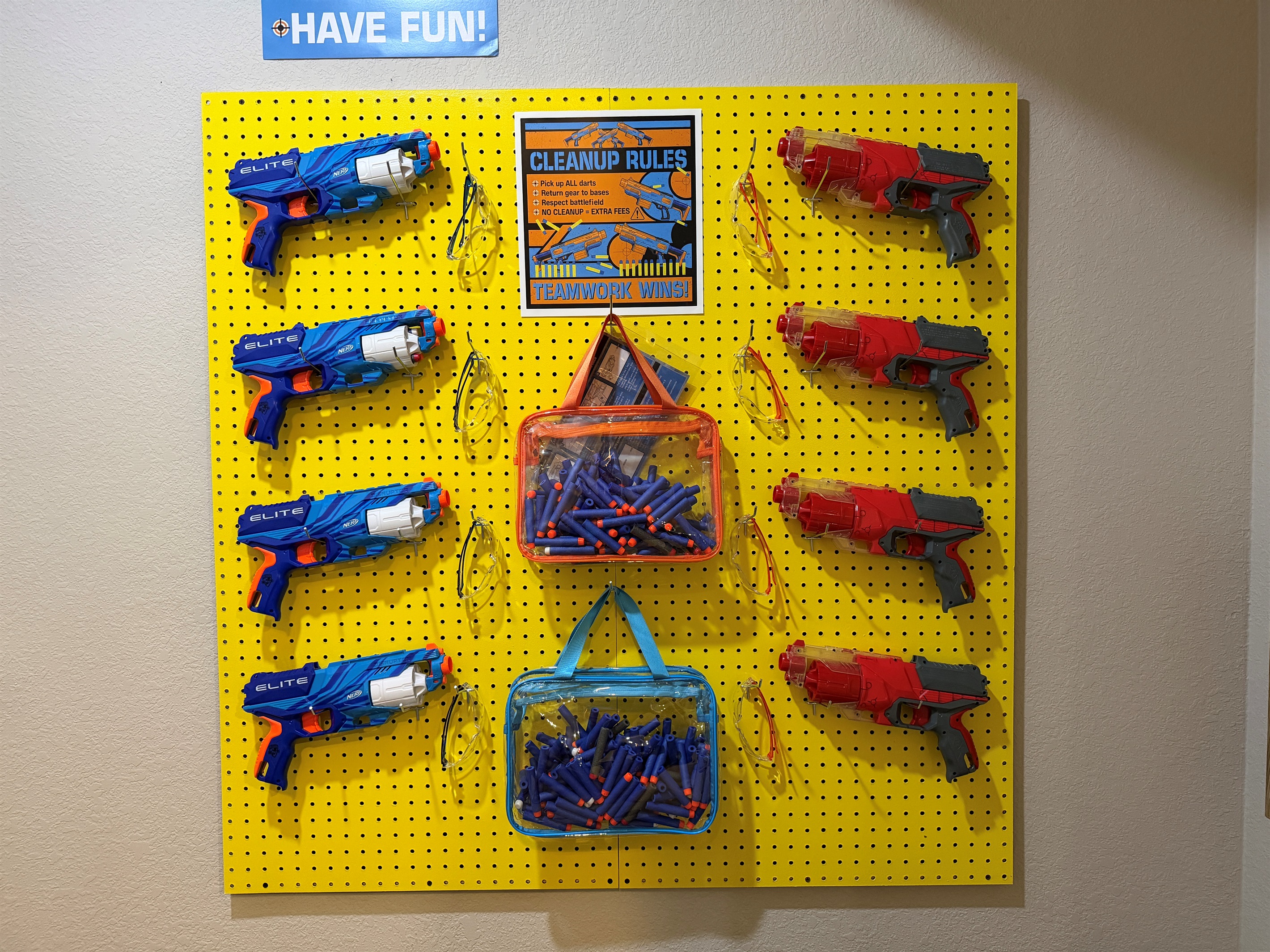 Nerf Battle Wall- safety glasses required