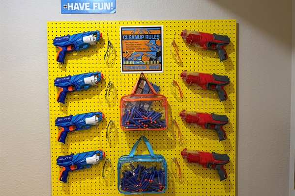 Nerf Battle Wall- safety glasses required