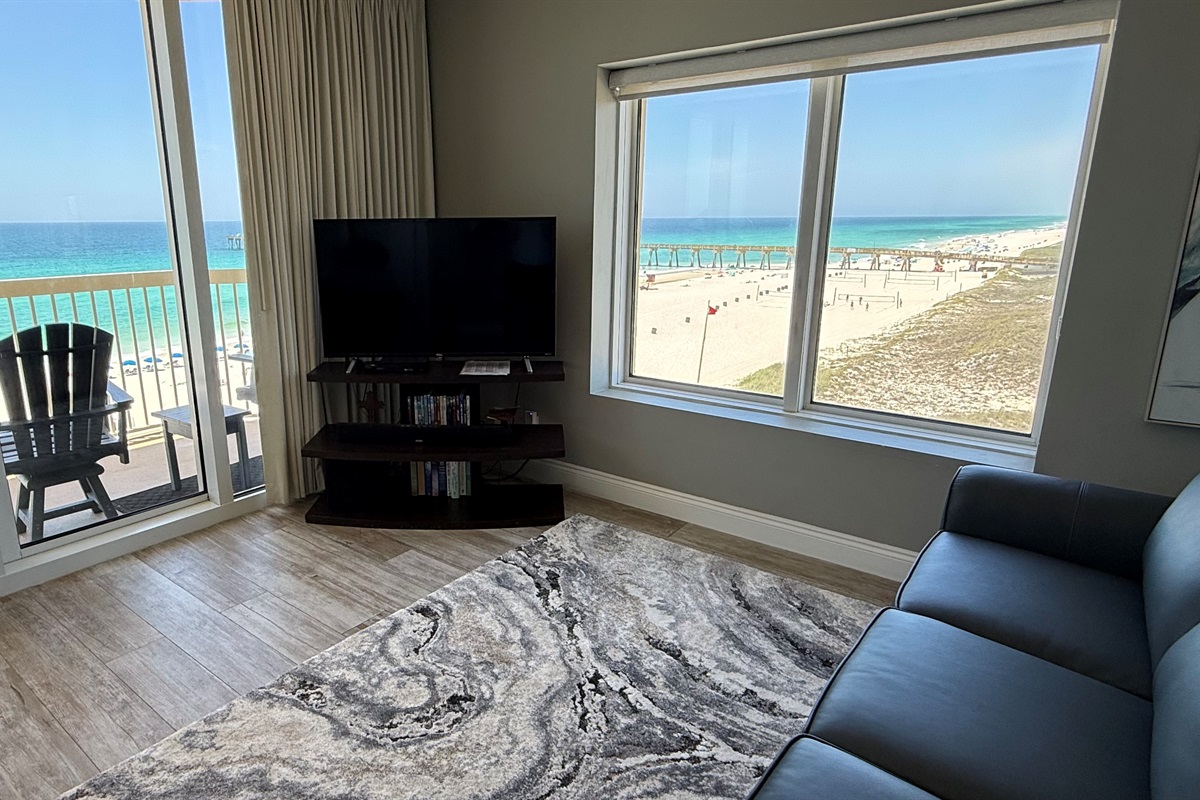 Large Balcony doors and windows in Living Area