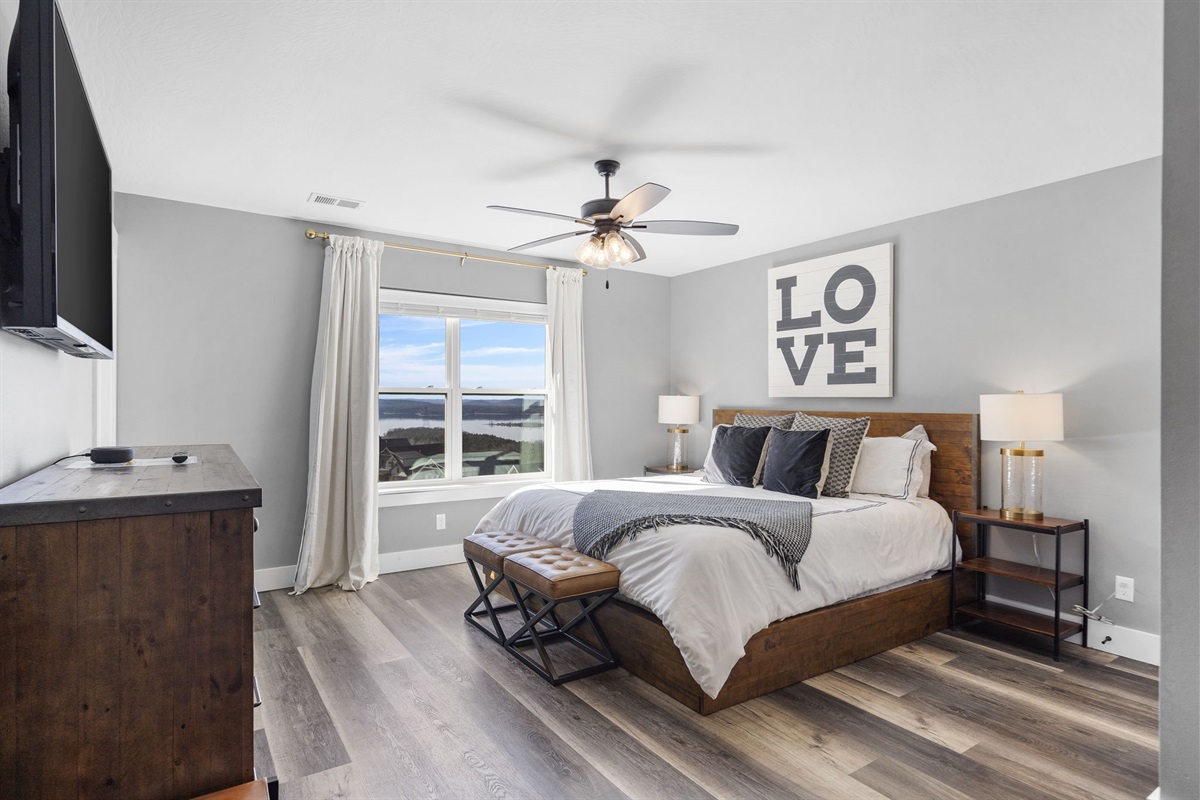 Upper level King bedroom #2 with attached bathroom