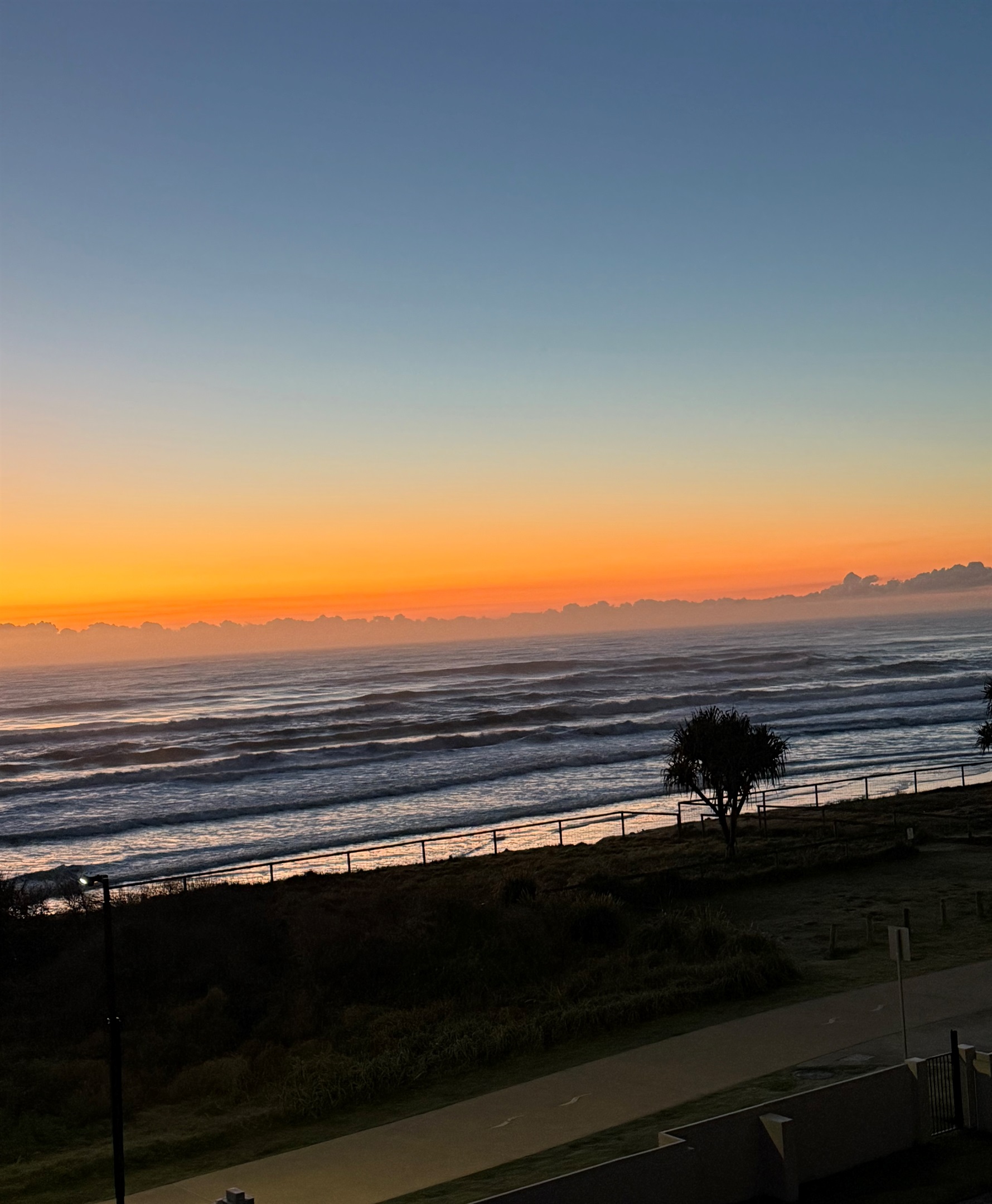 Sunrise views from the balcony