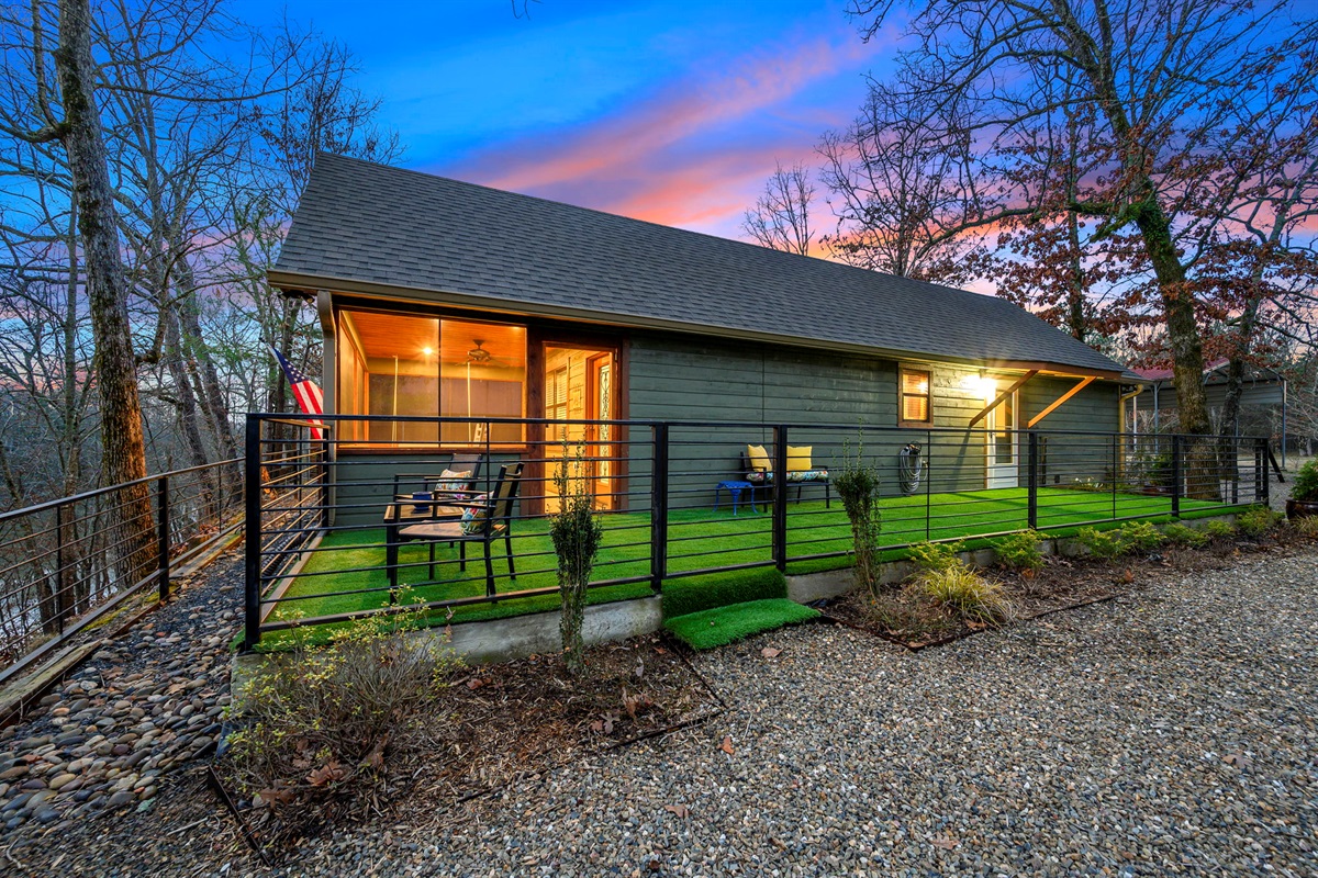 The large side porch for enjoying outside.
