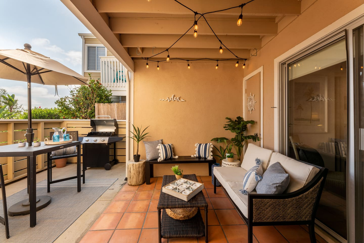 One of the largest patios in this complex