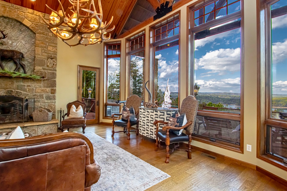 Take in Those Views Through the Floor to ceiling Windows in the Living Room