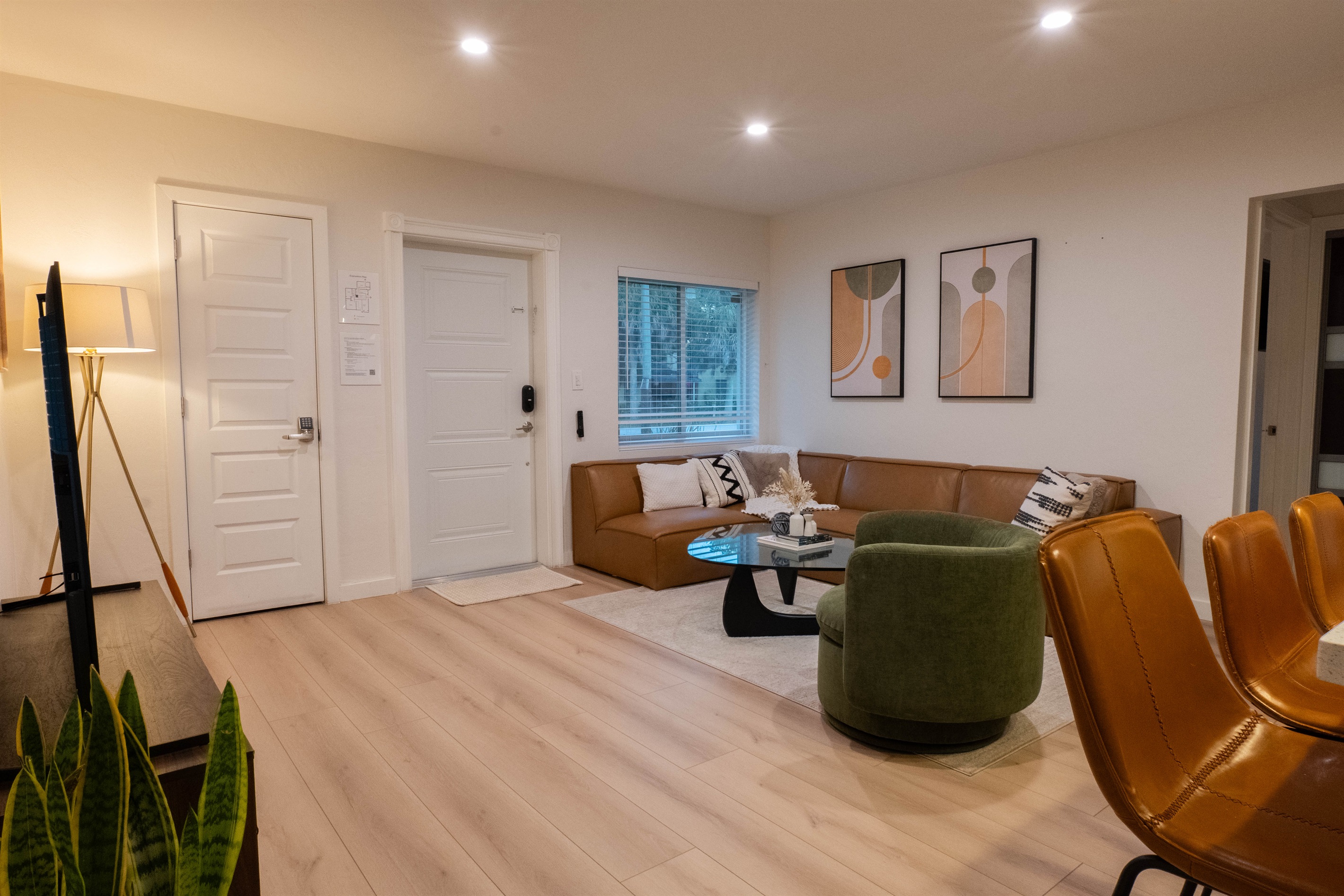 Entry area and living room