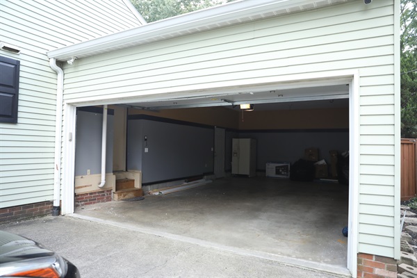 Garage from driveway