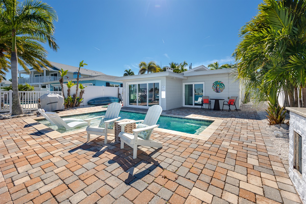 Beautiful Pool area with Loungers