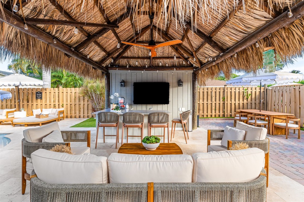 Day or night, rain or shine, you'll be able to enjoy the beautiful outdoor space.