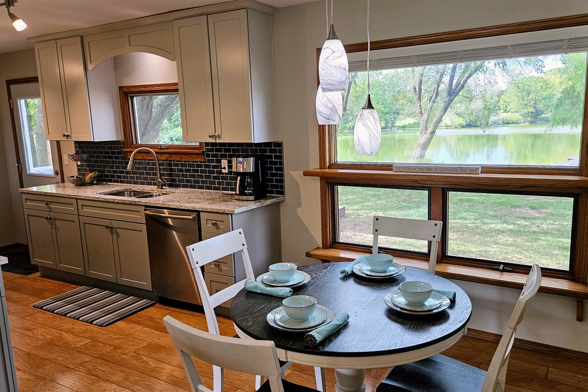 Enjoy morning coffee from the breakfast nook.